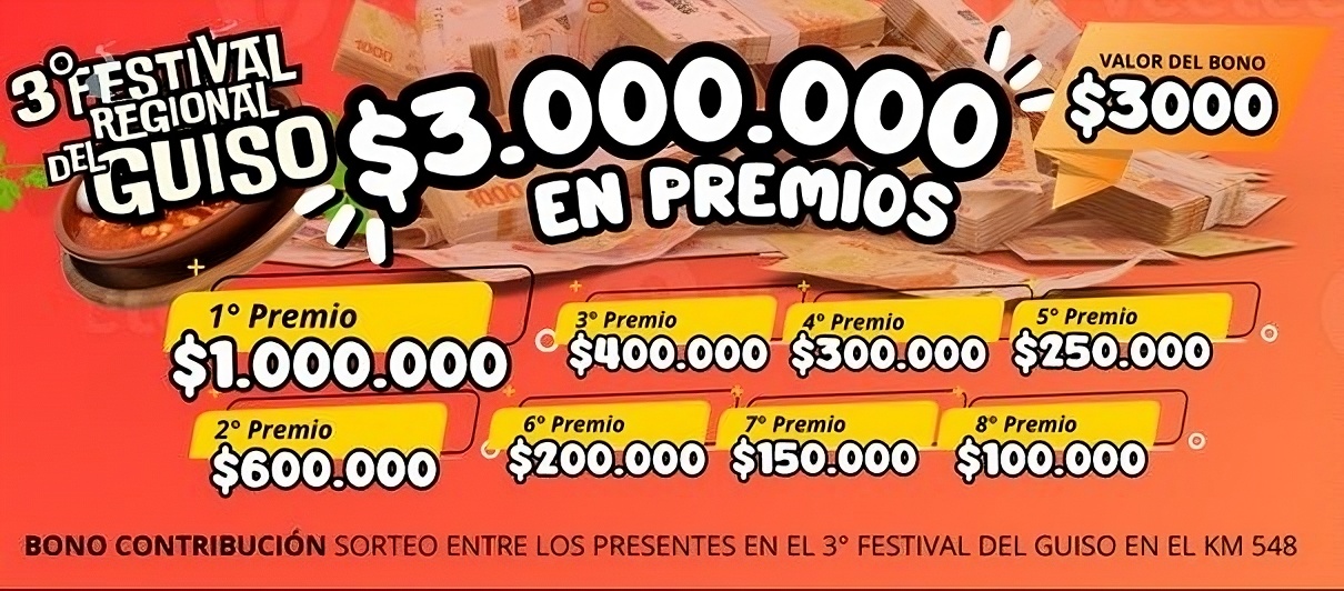 Sorteos - $3.000.000 en premios